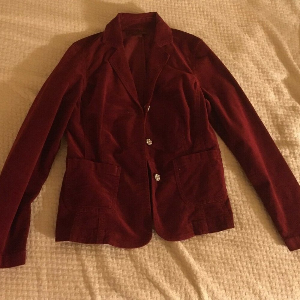 Jeanstar Women's Red Corduroy Button up Jacket Size 5